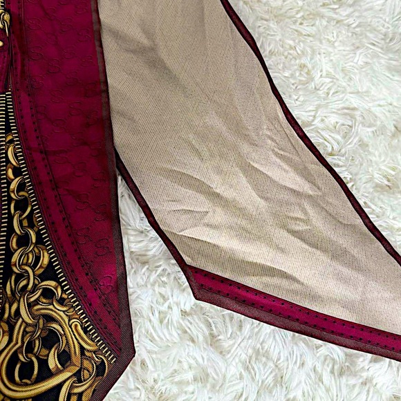 Authentic Vintage Gucci Rare Monogram GG Zip Horsebit Web Silk Bandeau - Picture 3 of 6